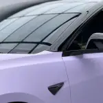 Ravoony Plus Ultra-Matte Violet Star Car Wrap Tesla Model 3 Wrap