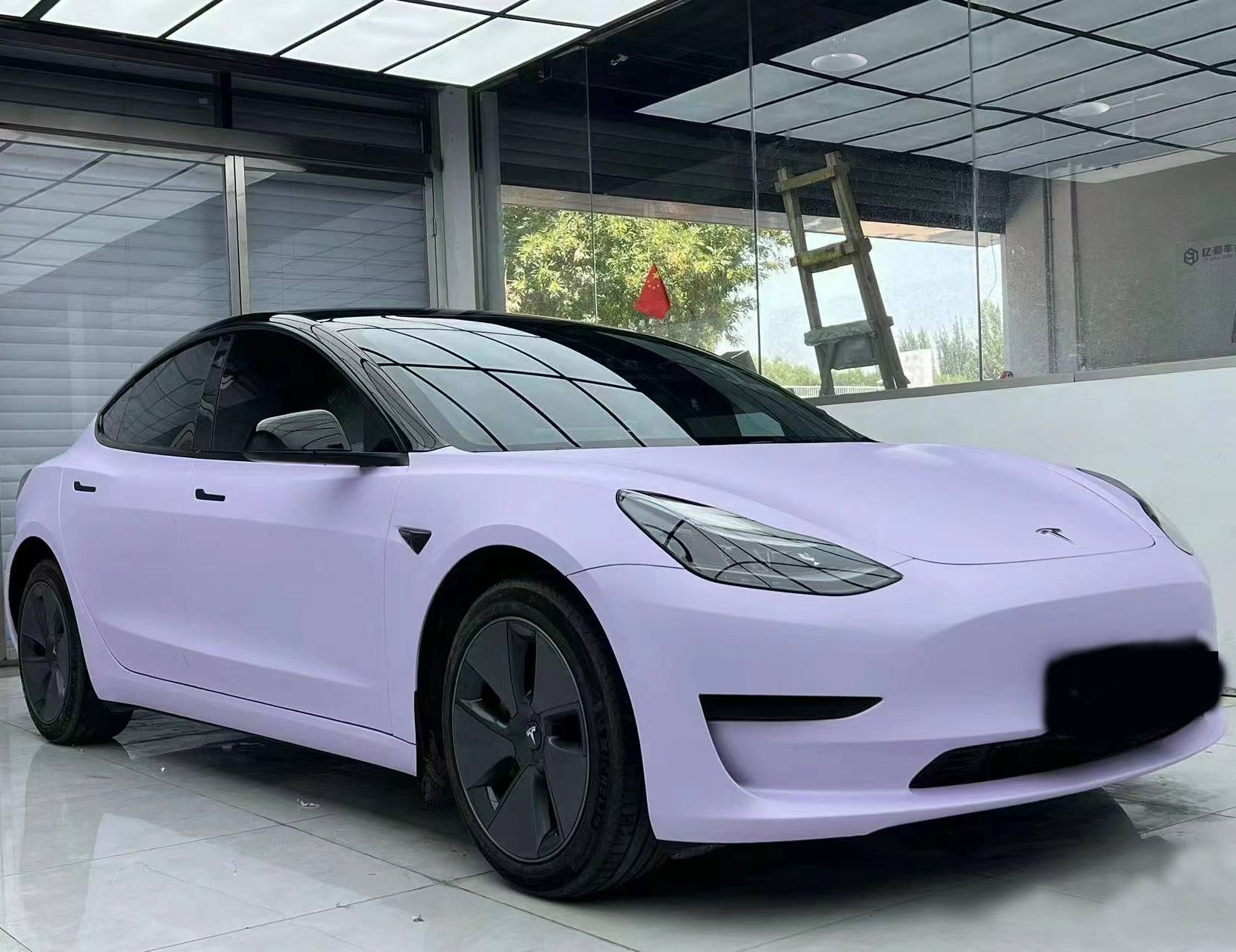 Tesla Model 3 Wrap Best Ravoony Ultra Matte Violet Star Car Wrap