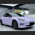 Ravoony Plus Ultra-Matte Violet Star Car Wrap Tesla Model 3 Wrap