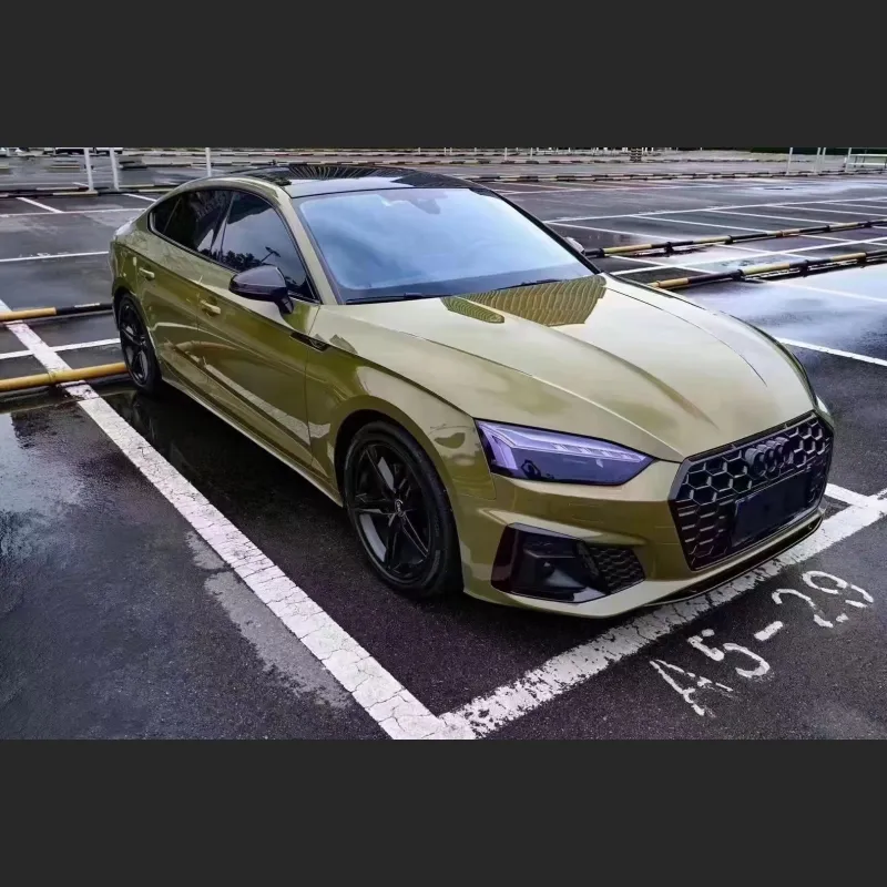 Ravoony Plus Glossy Crystal Fir Green Car Vinyl Wrap
