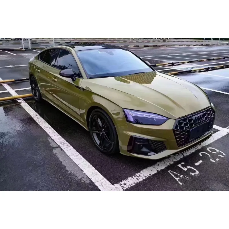 Glossy Crystal Fir Green Car Vinyl Wrap