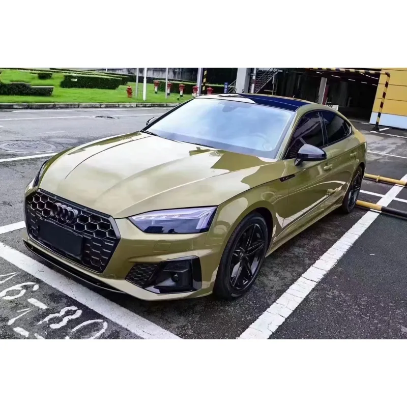 Glossy Crystal Fir Green Car Vinyl Wrap