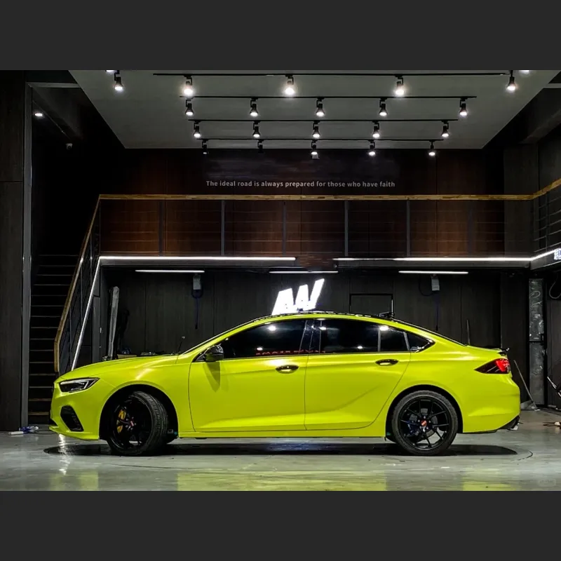Ravoony Plus Matte Pure Metal Fluorescent Yellow Car Wrap