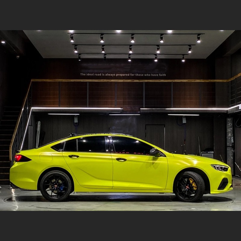 Ravoony Plus Matte Pure Metal Fluorescent Yellow Car Wrap