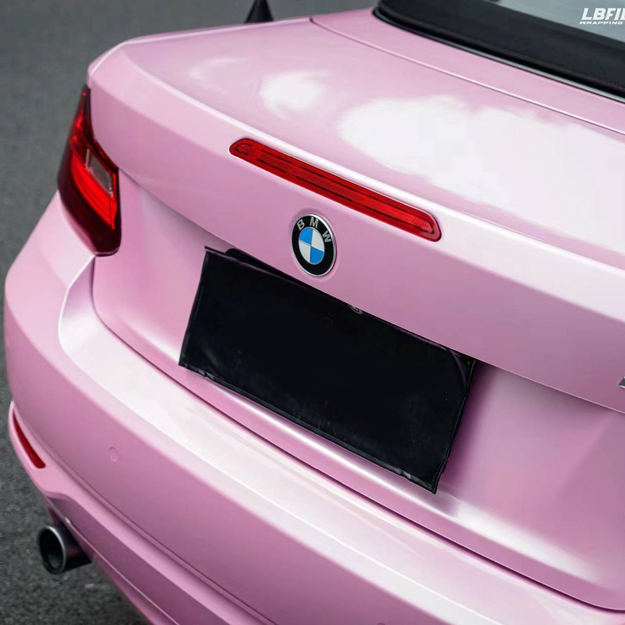Ravoony Plus Gloss Macaron Cherry Pink Vinyl Car Wrap BMW 225I Wrap