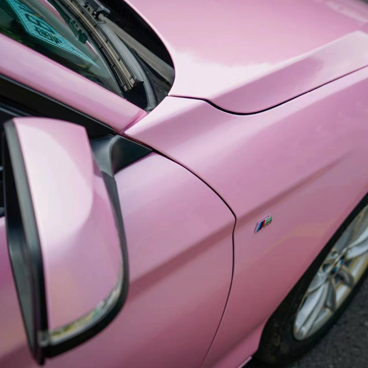 Ravoony Plus Gloss Macaron Cherry Pink Vinyl Car Wrap BMW 225I Wrap