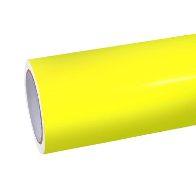 Ravoony Plus Glossy Crystal Lemon Yellow Vinyl Wrap 01