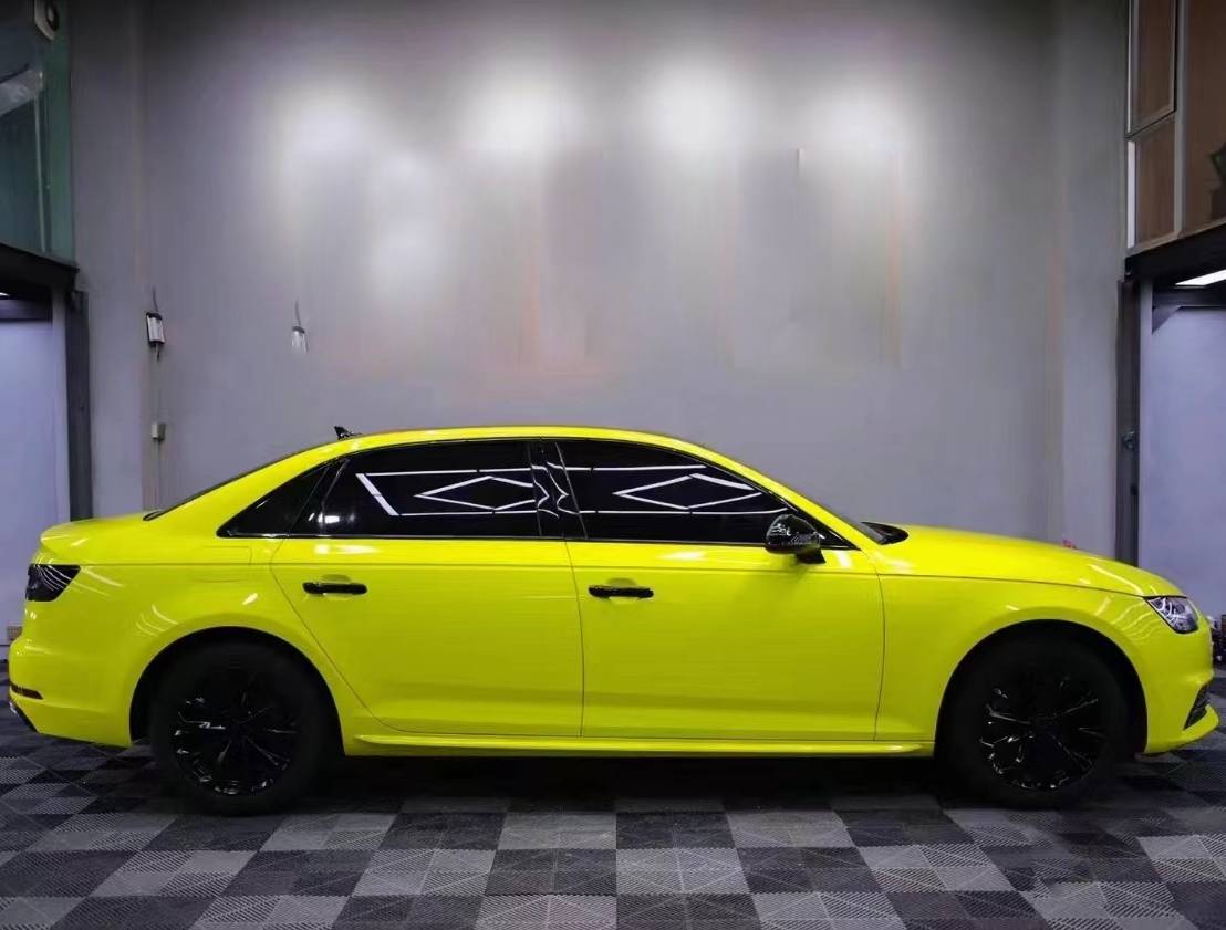Ravoony Plus Glossy Crystal Lemon Yellow Vinyl Wrap