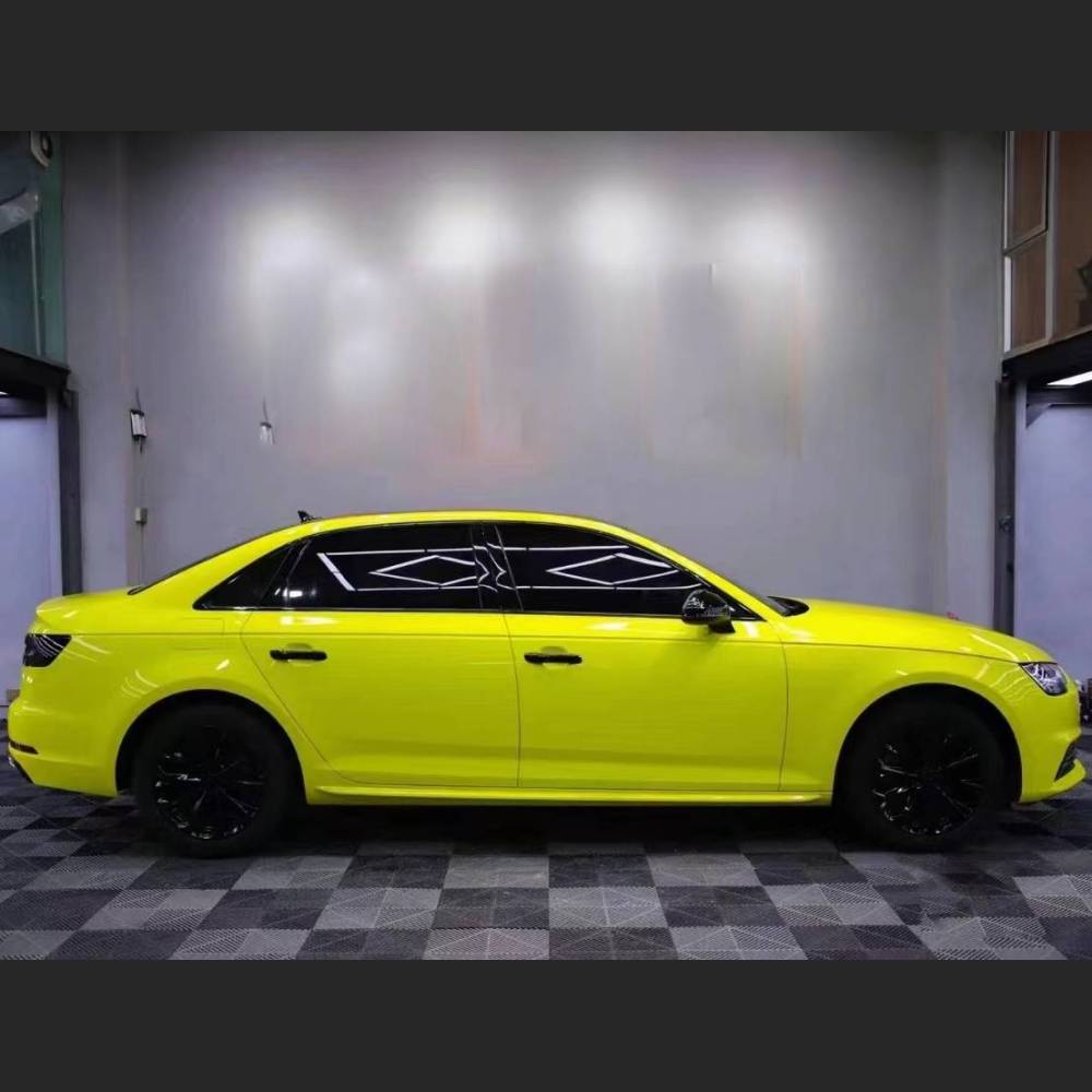 Ravoony Plus Glossy Crystal Lemon Yellow Vinyl Wrap