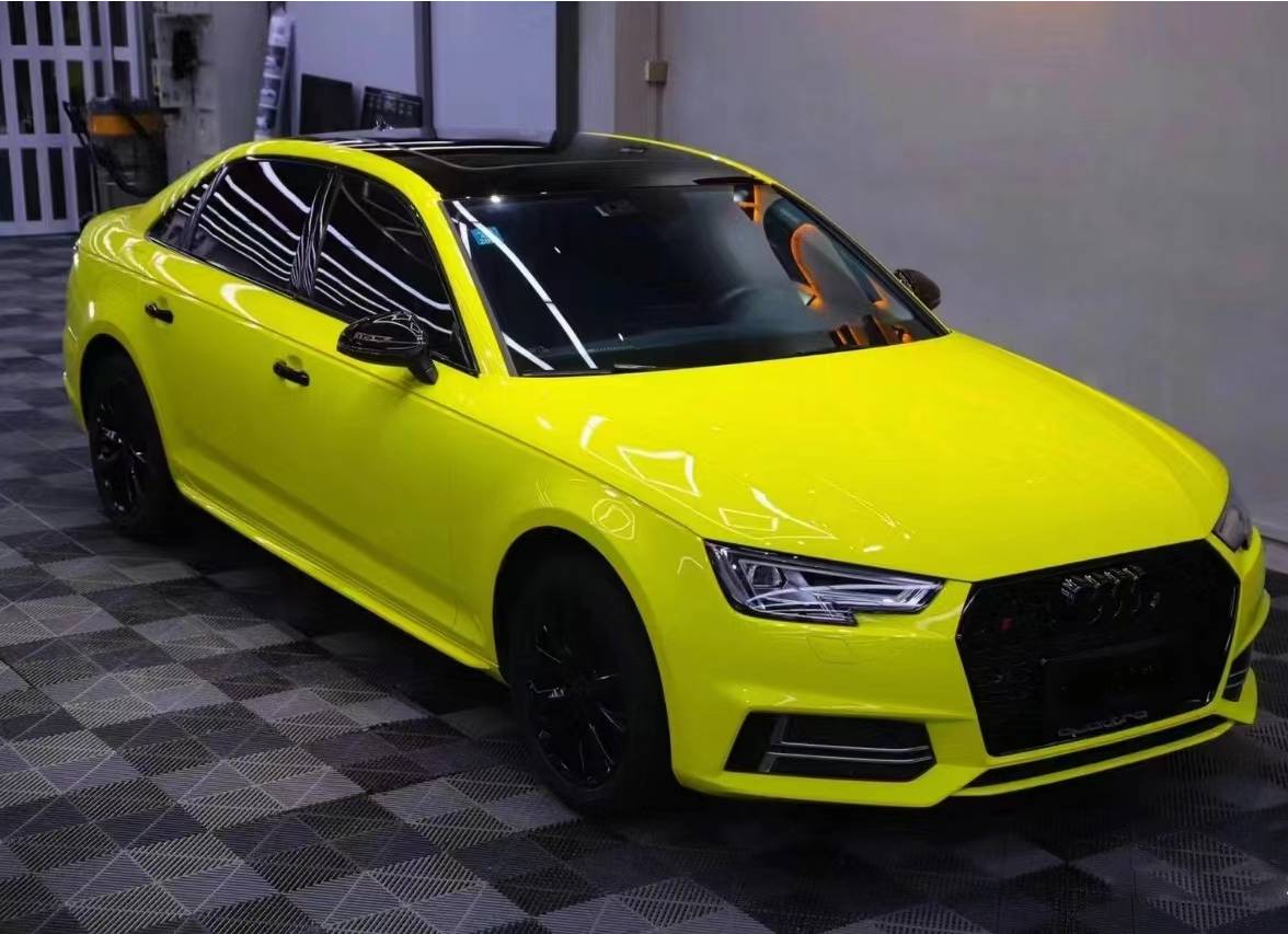 Ravoony Plus Glossy Crystal Lemon Yellow Vinyl Wrap