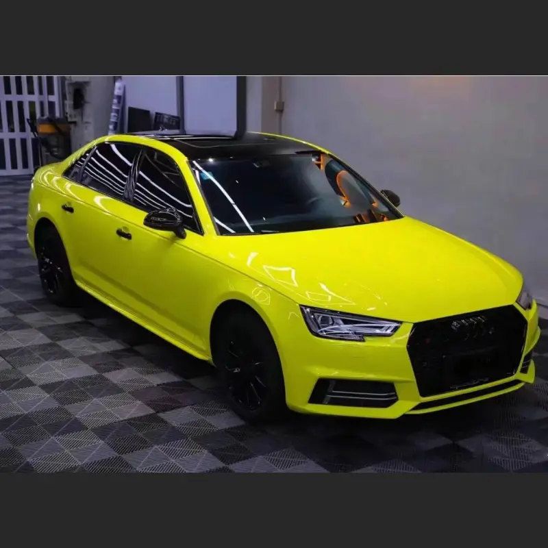 Ravoony Plus Glossy Crystal Lemon Yellow Vinyl Wrap