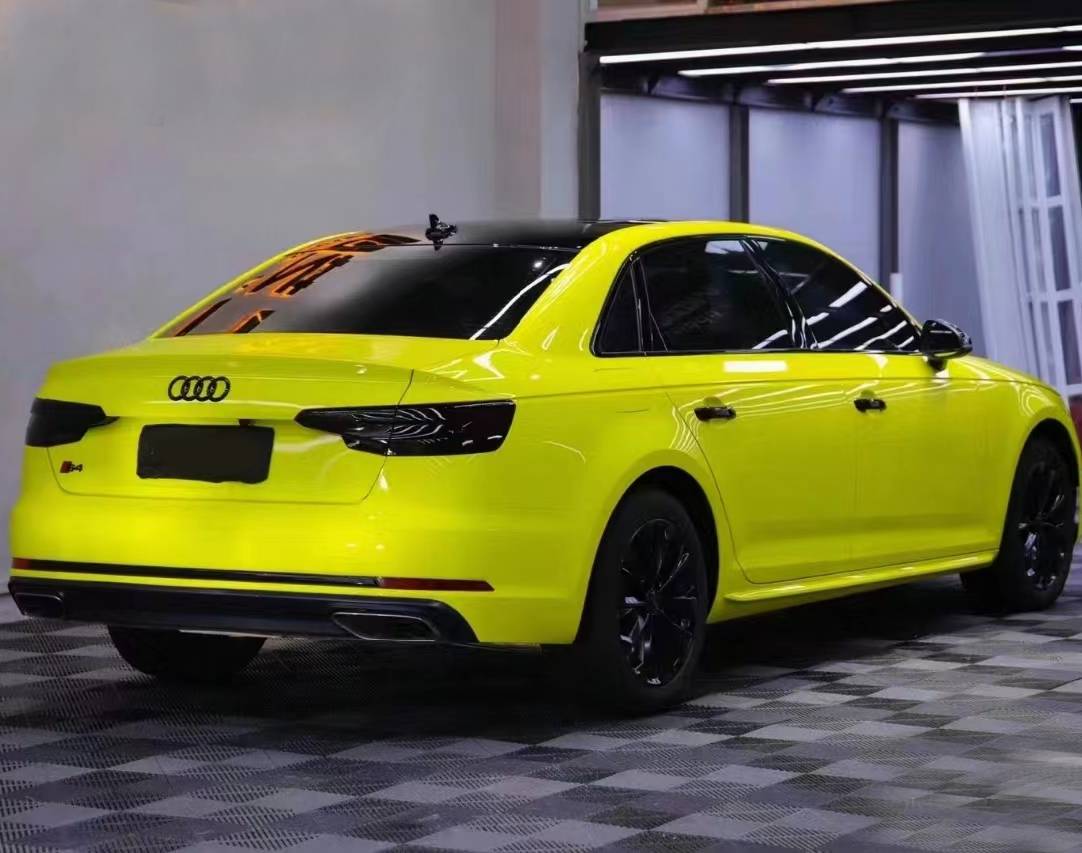 Ravoony Plus Glossy Crystal Lemon Yellow Vinyl Wrap