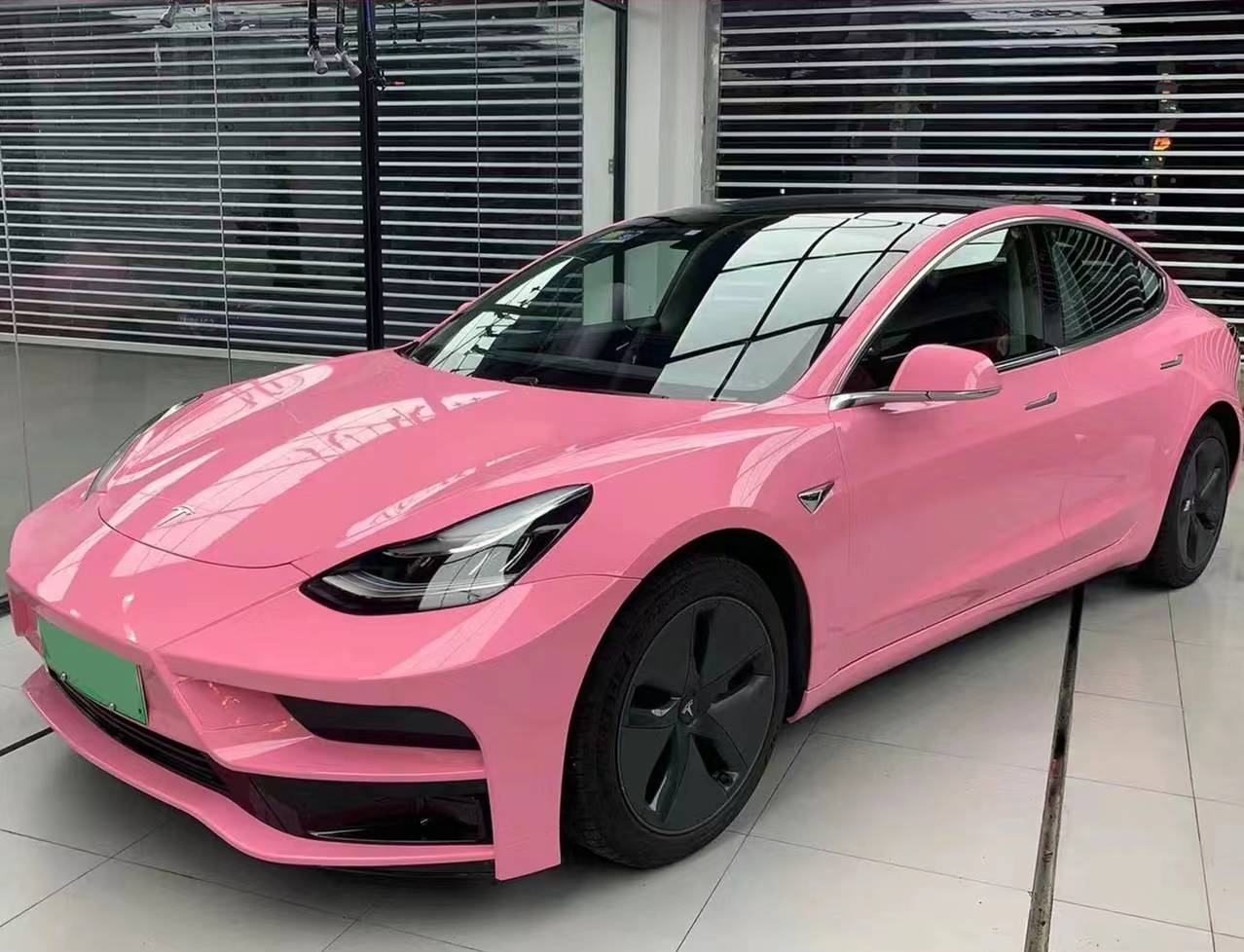 Best Ravoony Glossy Crystal Peach Pink Car Vinyl Wrap 