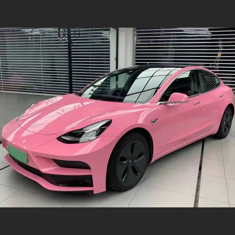 Glossy Crystal Light Pink Car Wrap, Best Ravoony Glossy Crystal Light
