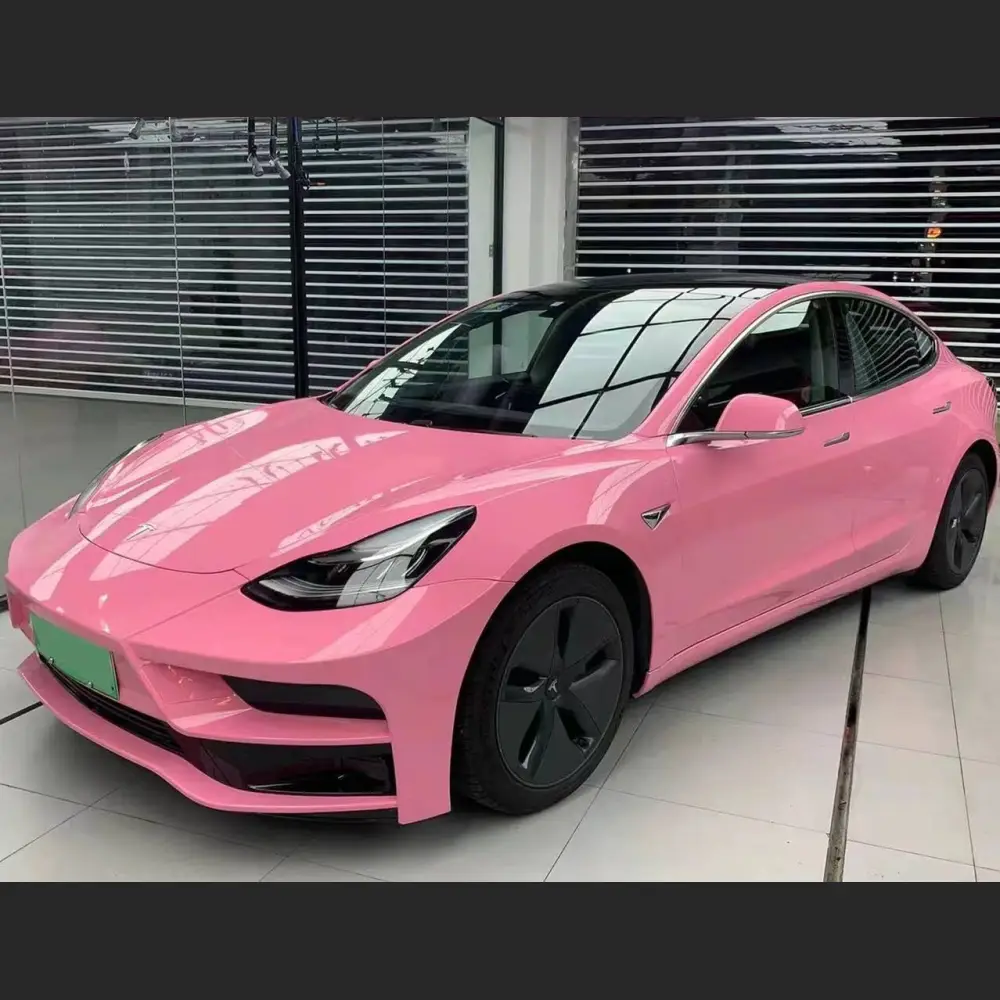 Ravoony Plus Glossy Crystal Light Pink Car Wrap