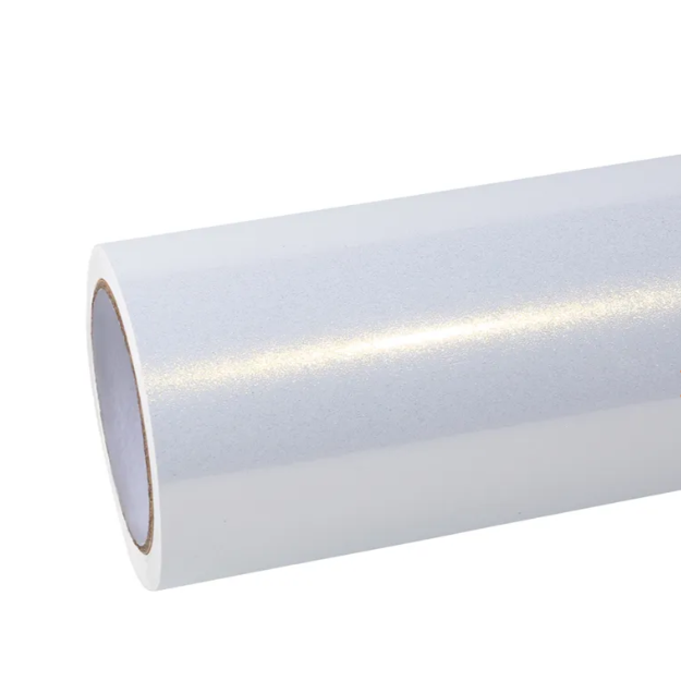 Ravoony Plus Glossy Diamond Gold White Car Wrap