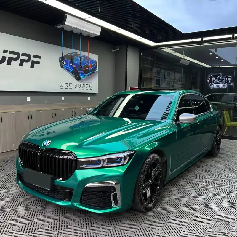 Ravoony Plus Metallic Paint Emerald Green Car Vinyl Wrap