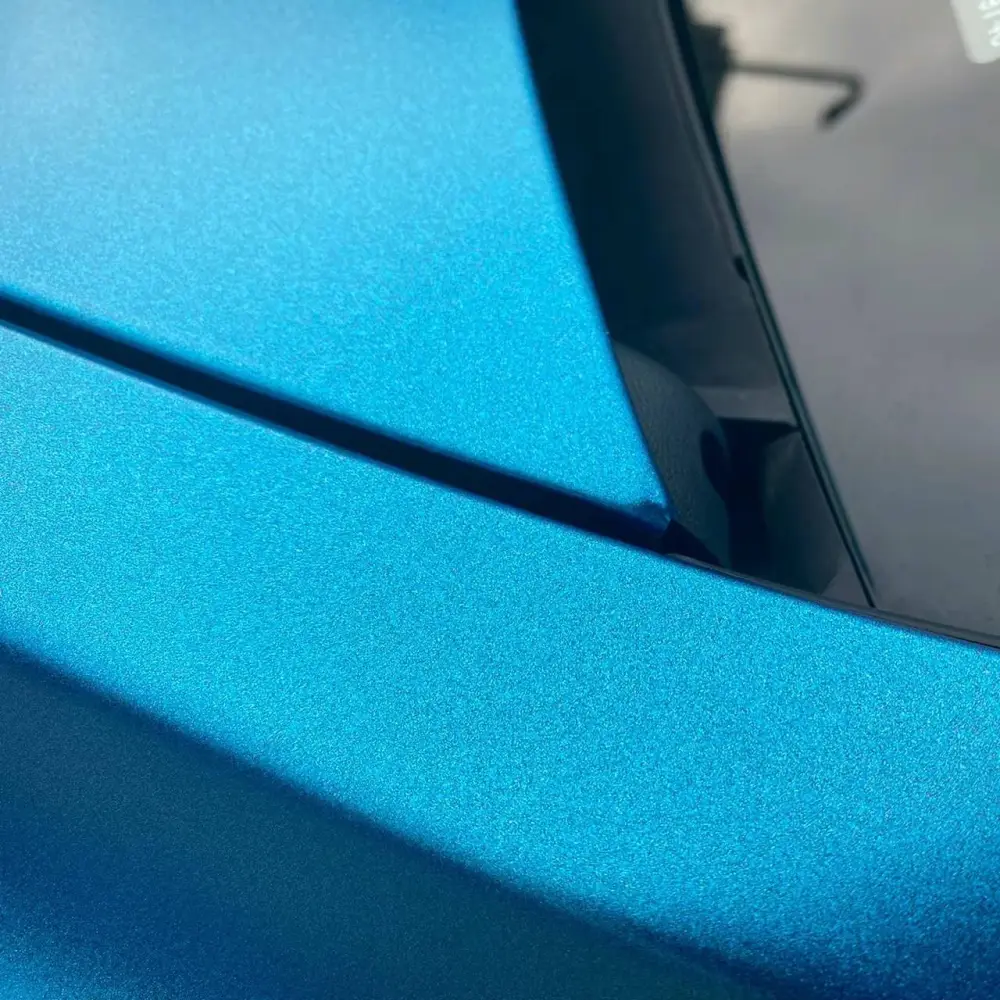 Ravoony Plus Matte Heavy Metal Sparkle Blue Car Wrap