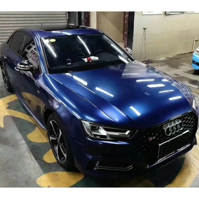 Ravoony Plus Glossy Metallic Intergalactic Blue Car Wrap 02