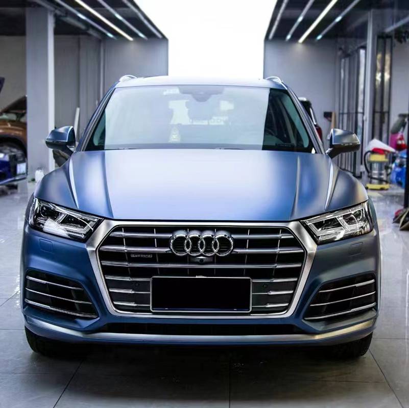 Ravoony Plus Matte Heavy Metalic Rainbow Blue Car Wrap