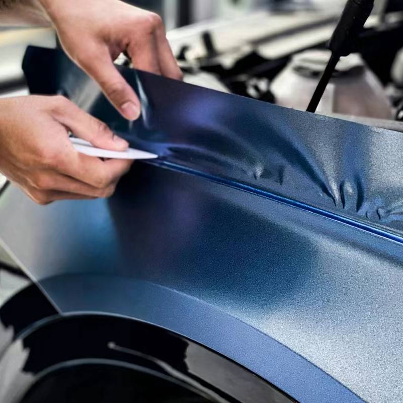 Ravoony Plus Matte Heavy Metalic Rainbow Blue Car Wrap