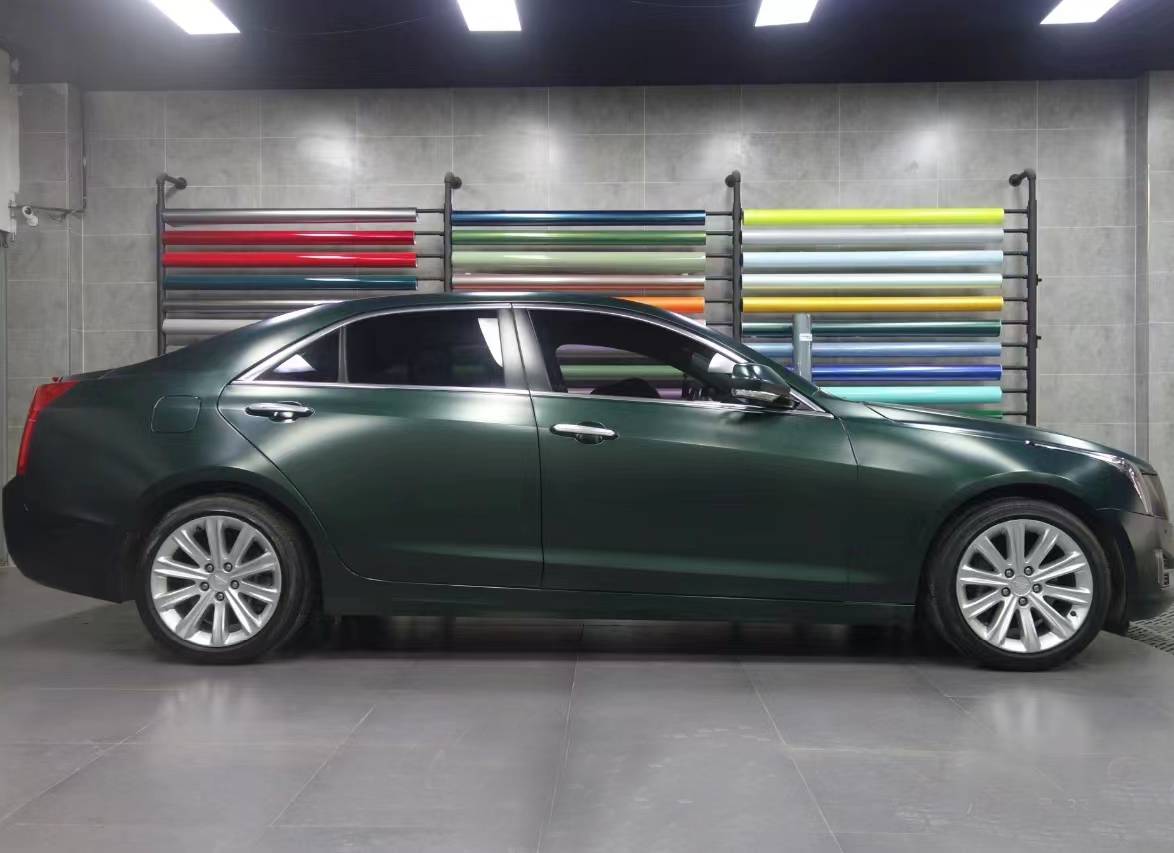 Ravoony Plus Matte Heavy Metallic Midnight Green Car Vinyl Wrap