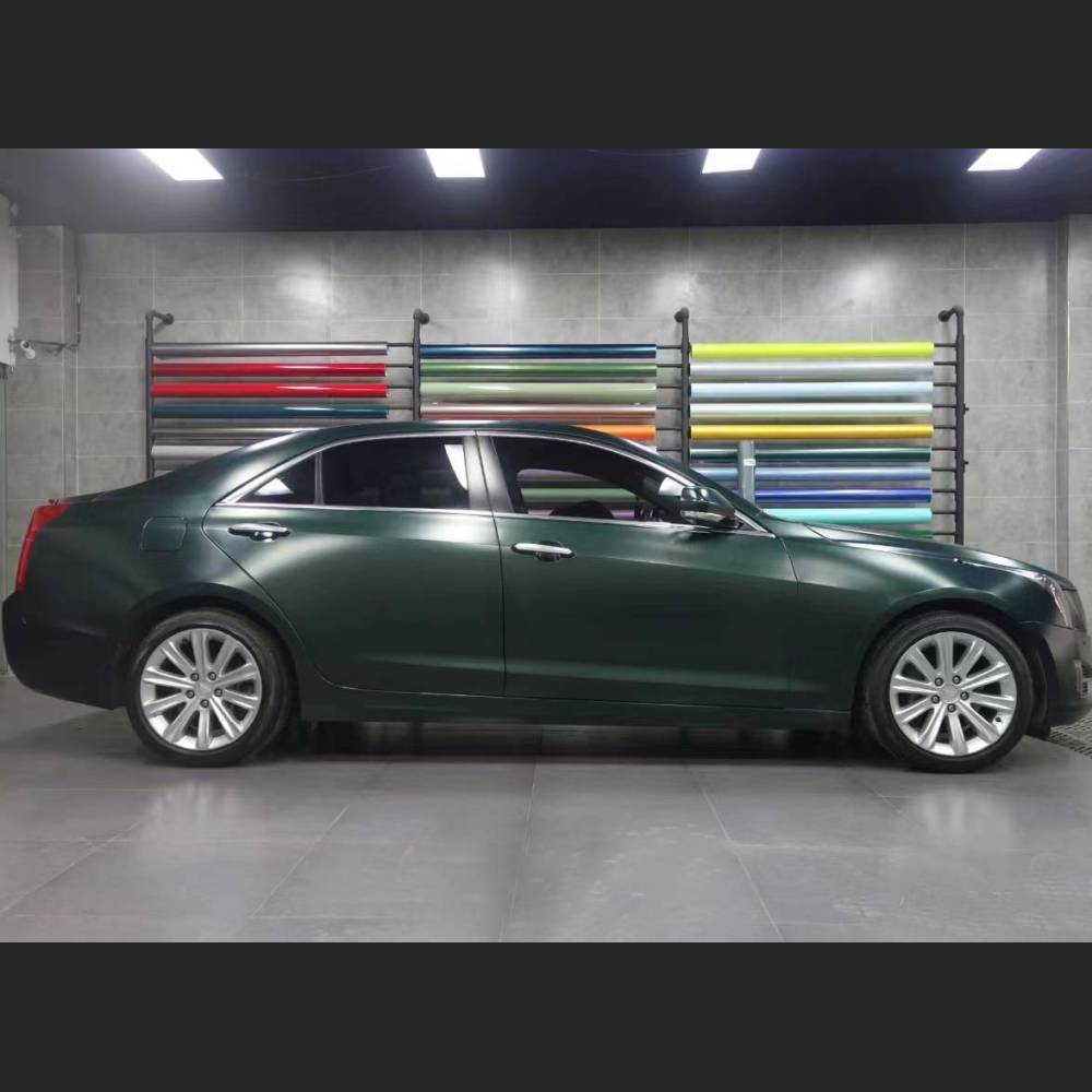 Ravoony Plus Matte Heavy Metallic Midnight Green Car Vinyl Wrap