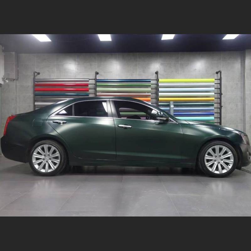 Ravoony Plus Matte Heavy Metallic Midnight Green Car Vinyl Wrap