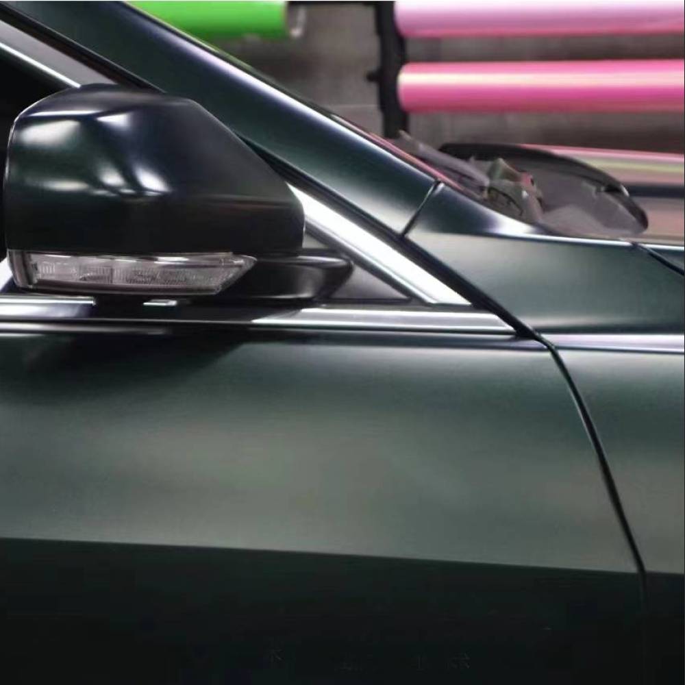 Ravoony Plus Matte Heavy Metallic Midnight Green Car Vinyl Wrap