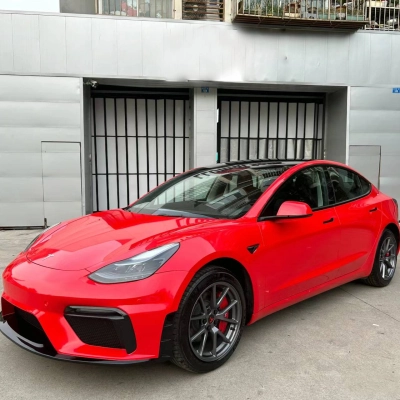 Ravoony Plus Glossy Metallic Paint China Red Vinyl Car Wrap 02