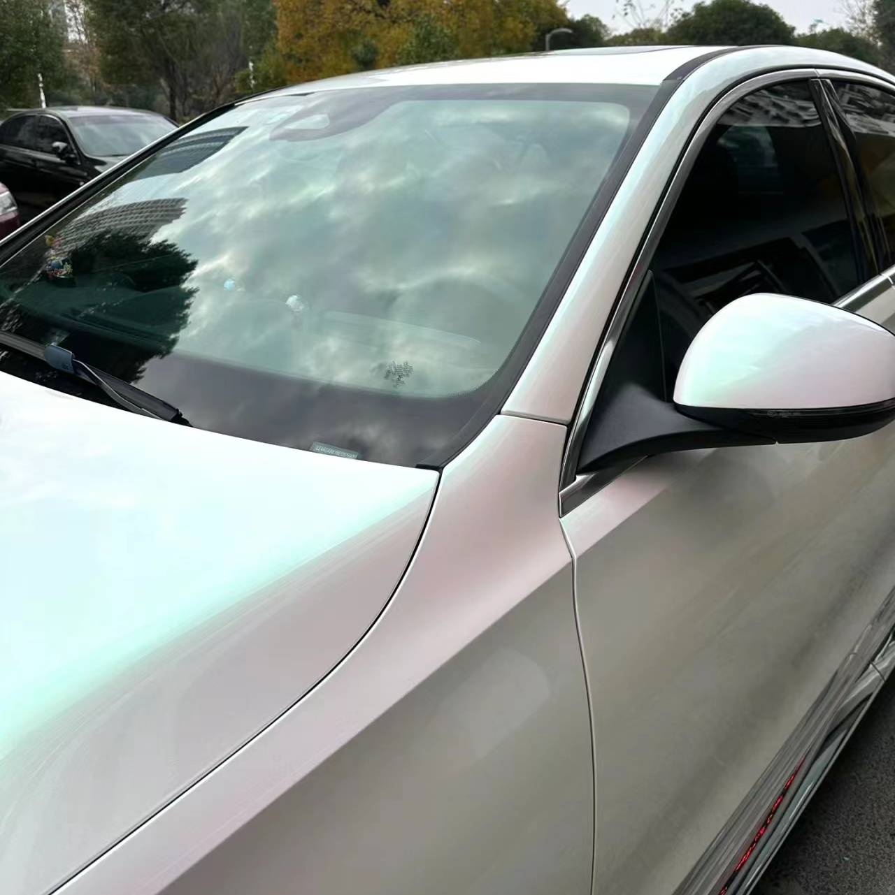 Ravoony Plus Gloss Aurora White Car Vinyl Wrap