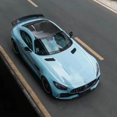 Ravoony Plus Glossy Meisen Blue Car Vinyl Wrap 02