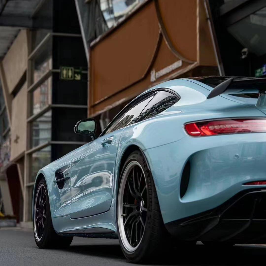 Ravoony Plus PET Glossy Meisen Blue Car Vinyl Wrap