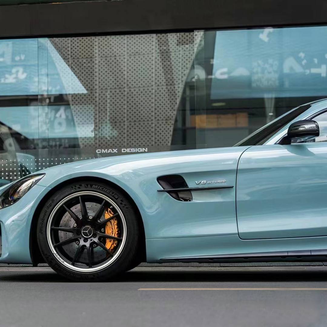 Ravoony Plus PET Glossy Meisen Blue Car Vinyl Wrap