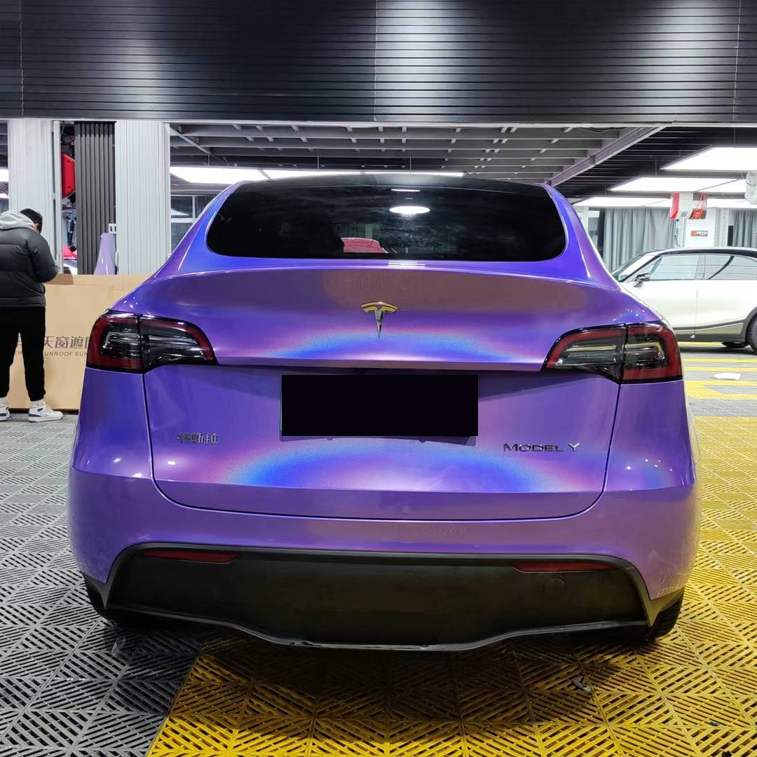Ravoony Plus Glossy Laser Light Purple Car Wrap