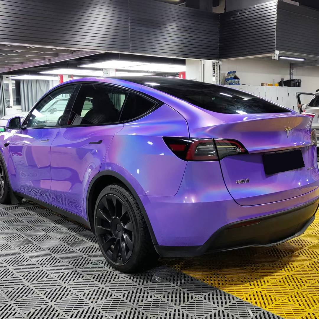 Ravoony Plus Glossy Laser Light Purple Car Wrap