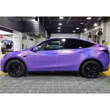 Glossy Laser Light Purple Car Wrap