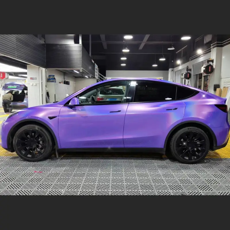 Ravoony Plus Glossy Laser Light Purple Car Wrap