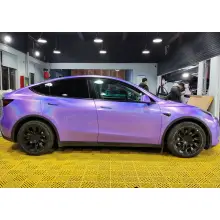 Glossy Laser Light Purple Car Wrap