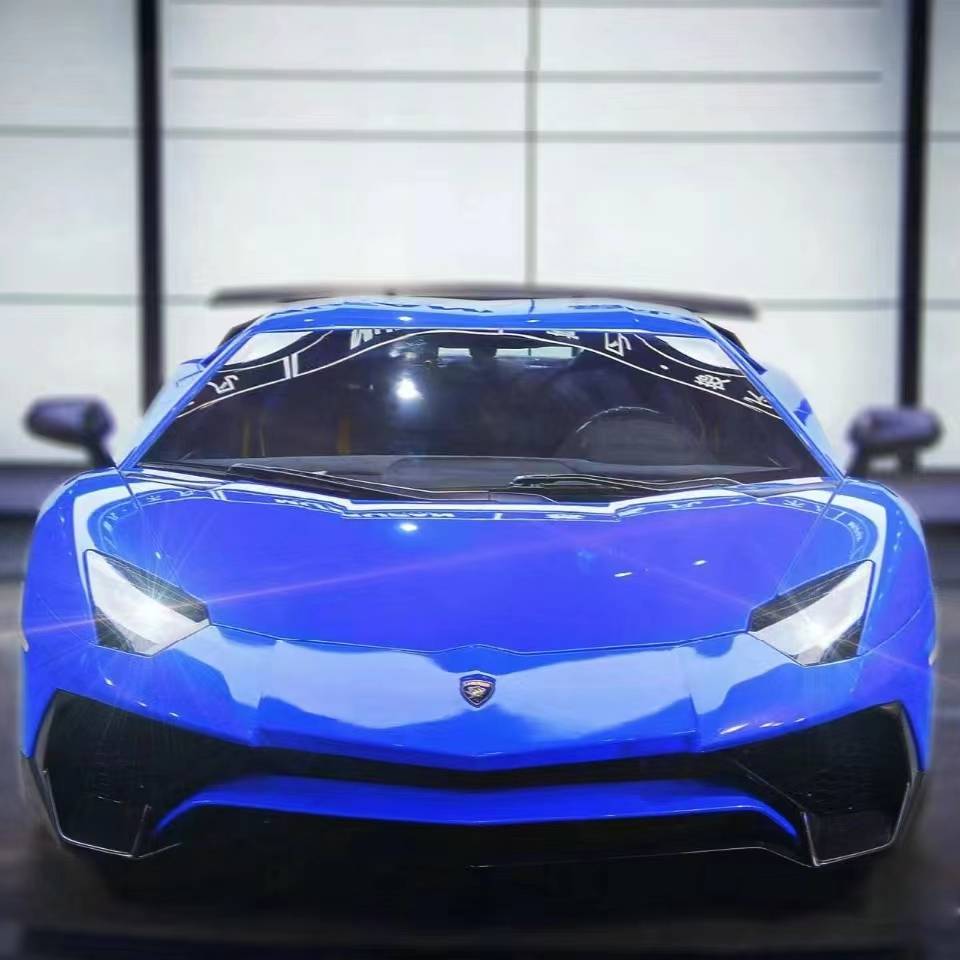 Ravoony Plus Glossy Racing Blue Vinyl Car Wrap