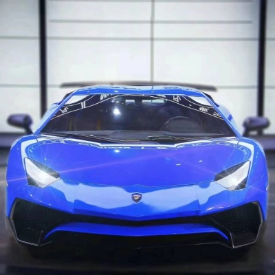 Ravoony Plus Glossy Racing Blue Vinyl Car Wrap 02