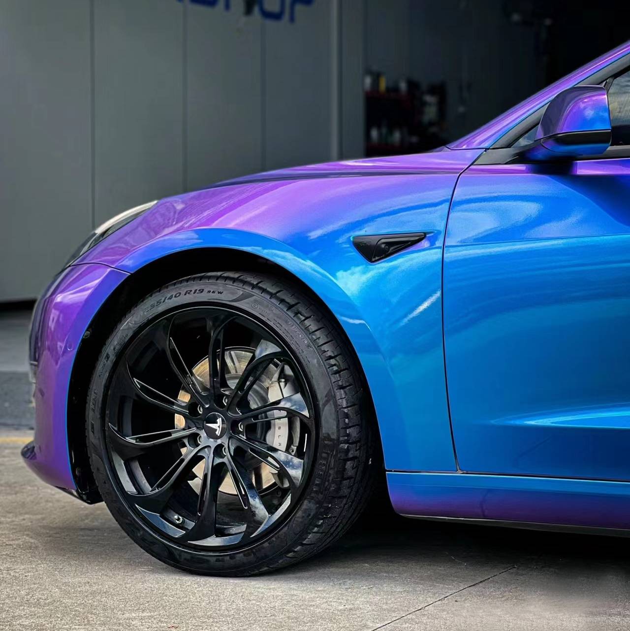 Ravoony Plus Glossy Auroral Blue Purple Car Wrap