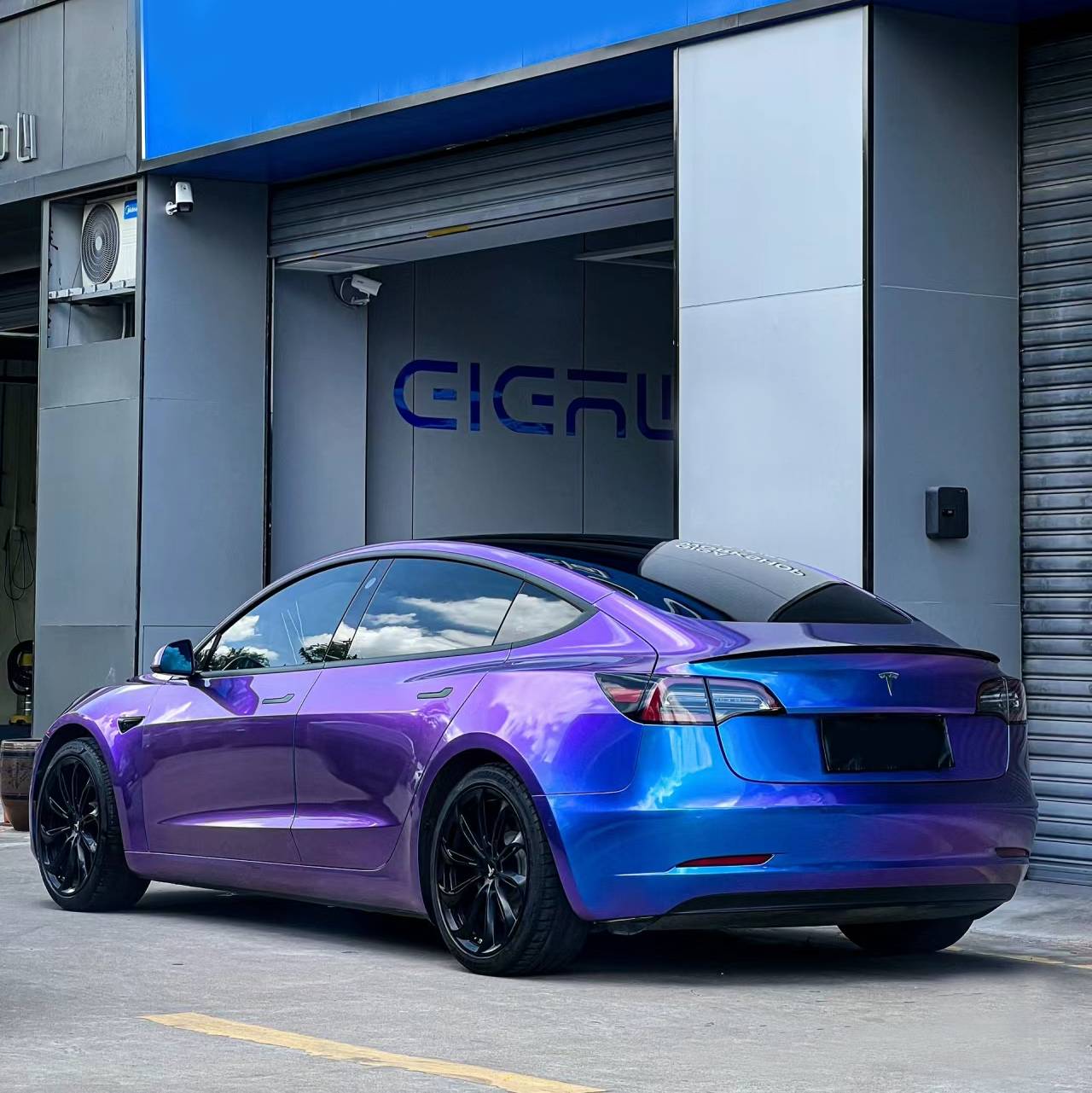 Ravoony Plus Glossy Auroral Blue Purple Car Wrap