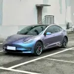 Ravoony Plus Glossy Metallic Crystal Grey Purple Car Wrap