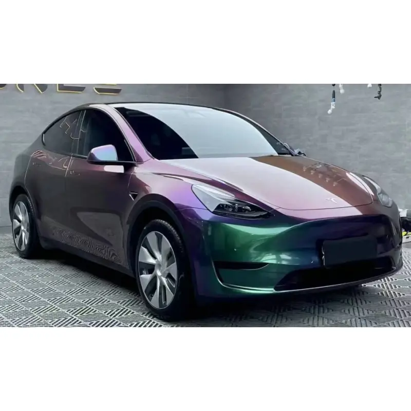 PET Glossy Metallic Green Galaxy Car Vinyl Wrap