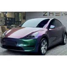 PET Glossy Metallic Green Galaxy Car Vinyl Wrap