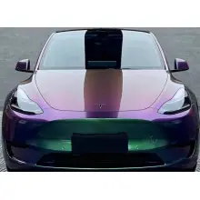 PET Glossy Metallic Green Galaxy Car Vinyl Wrap