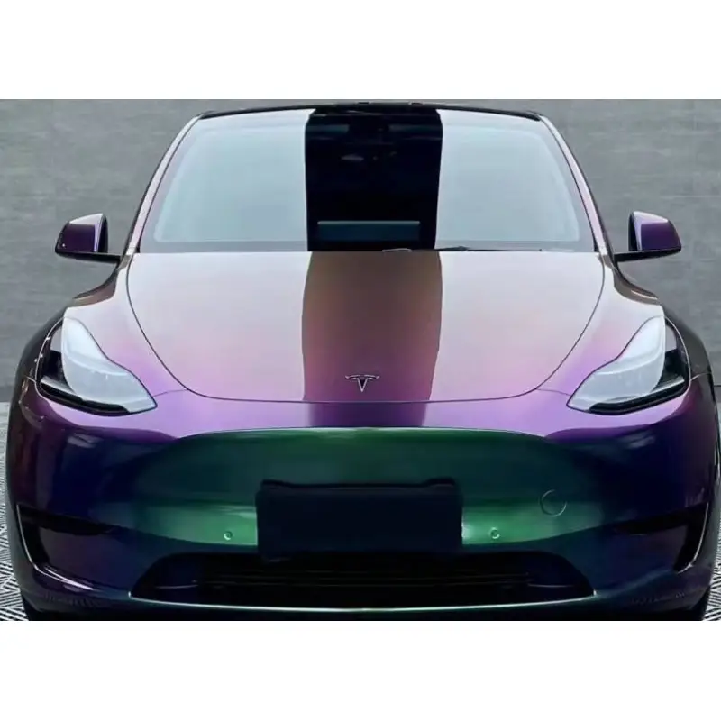 PET Glossy Metallic Green Galaxy Car Vinyl Wrap