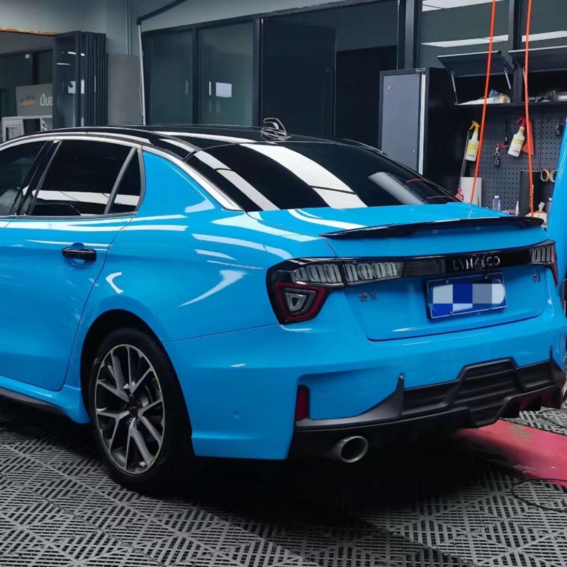Ravoony Basic Glossy Crystal Blue Sky Car Vinyl Wrap