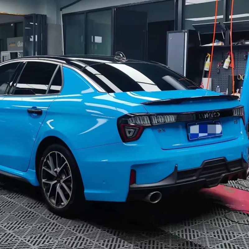 Ravoony Basic Glossy Crystal Blue Sky Car Vinyl Wrap